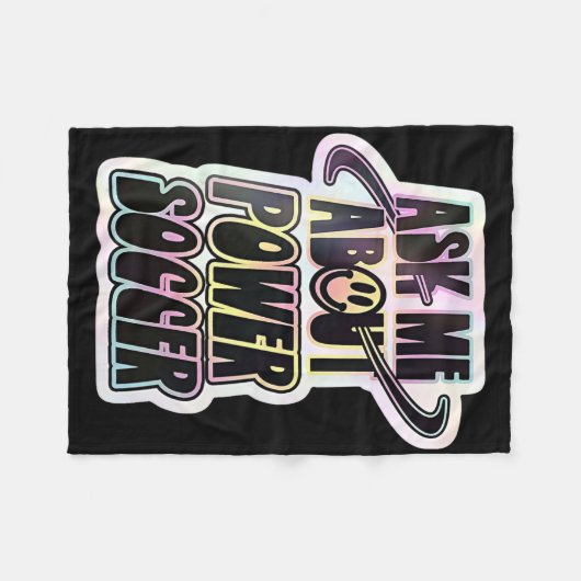 Couverture Polaire Ask Me About Power Soccer Funny Design  (Devant (Horizontal))