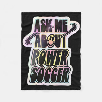 Couverture Polaire Ask Me About Power Soccer Funny Design 