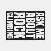 Couverture Polaire Ask Me About Rock Climbing For Rock Climbing Lover (Devant (Horizontal))