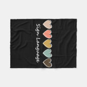 Couverture Polaire Asl Alphabet American Asl Teacher Sing Language (Devant (Horizontal))