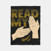 Couverture Polaire Asl Hand Gesture Deaf Hearing Loss Awareness 12  (Devant)