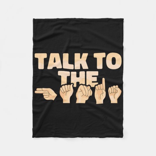 Couverture Polaire Asl Talk To The Hands American Sign Language (Devant)
