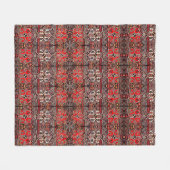 Couverture Polaire Aspect tapis oriental - rouge blanc noir (Devant (Horizontal))