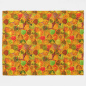 Couverture Polaire Aspen Feuilles Collage Solid Medley 1 (Devant (Horizontal))