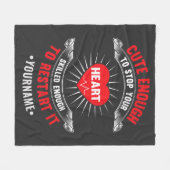 Couverture Polaire Assez mignon pour arrêter votre coeur suffisamment (Devant (Horizontal))