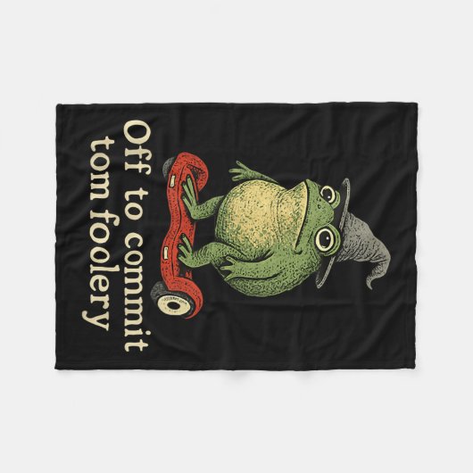 Couverture Polaire Assistant Grenouille Whimsical Désactivé Pour Enga (Devant (Horizontal))