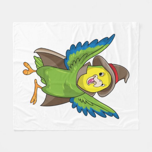Couverture Polaire Assistant Parrot en tant qu'assistant avec Casquet (Devant (Horizontal))