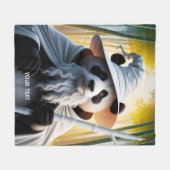 Couverture Polaire Assistant Vieux Panda Imaginaire (Devant (Horizontal))