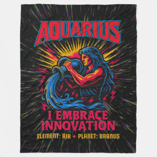 Couverture Polaire Astrologie inspirée par le Rock Band Aquarius Zodi