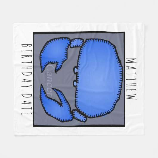 Couverture Polaire Astrologie Zodiac Cancer Signal Anniversaire B (Devant (Horizontal))
