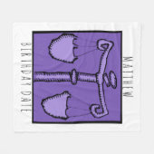 Couverture Polaire Astrologie Zodiac Libra Signal Anniversaire Nom Bk (Devant (Horizontal))