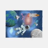 Couverture Polaire Astronaut dans l'espace Galaxie Thème (Devant (Horizontal))