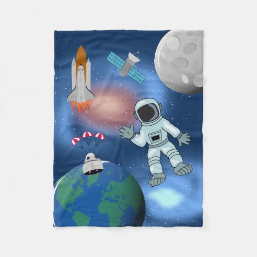 Couverture Polaire Astronaut dans l'espace Galaxie Thème (Devant)