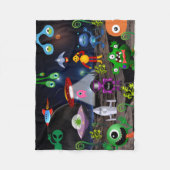 Couverture Polaire Astronaut et fusée enfant personnalisés (Devant)