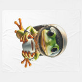 Couverture Polaire Astronaut Frog (Devant (Horizontal))