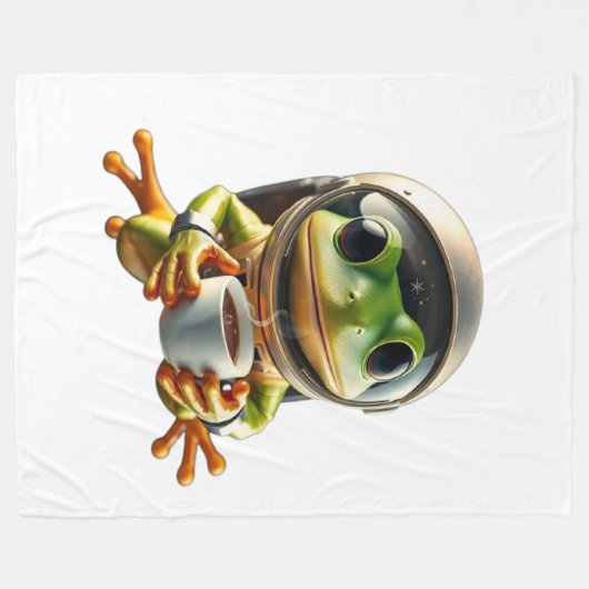 Couverture Polaire Astronaut Frog (Devant (Horizontal))