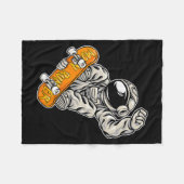 Couverture Polaire Astronaut Skateboarder, Skateboarding Lover, Astro (Devant (Horizontal))