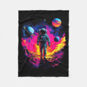 Couverture Polaire Astronaut Walking In Galaxy Outer Space Explorer S (Devant)