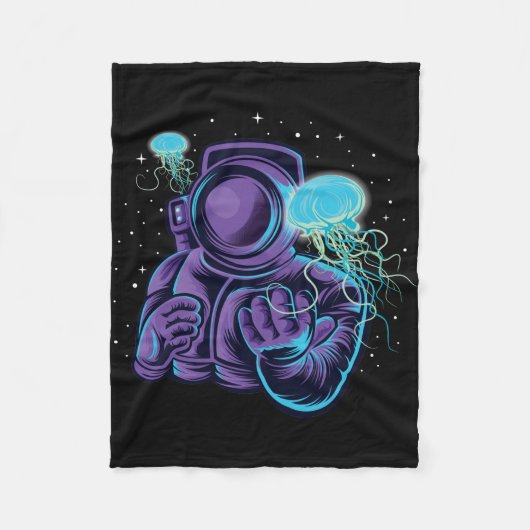 Couverture Polaire Astronaute avec méduse (Devant)