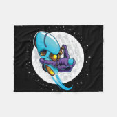 Couverture Polaire Astronaute cavalier dans l'espace (Devant (Horizontal))