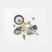 Couverture Polaire astronaute dans l'espace esuit à vélo bmx sur espa (Devant (Horizontal))