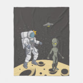 Couverture Polaire Astronaute et alien (Devant)