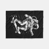 Couverture Polaire Astronaute faisant du skateboard dans l'espace Cos (Devant (Horizontal))