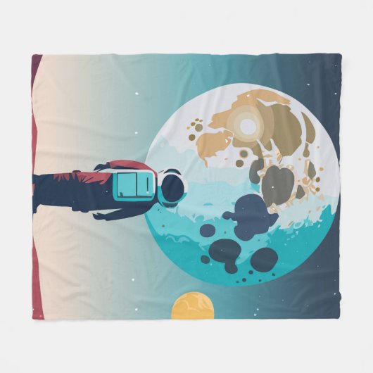 Couverture Polaire Astronaute solitaire (Devant (Horizontal))