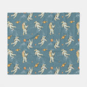 Couverture Polaire Astronautes Vintage (Devant (Horizontal))