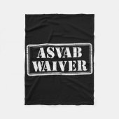 Couverture Polaire Asvab Renonciation Militaire Ancien Humour Amusant (Devant)