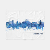 Couverture Polaire Athens Greece Skyline Blue (Devant (Horizontal))