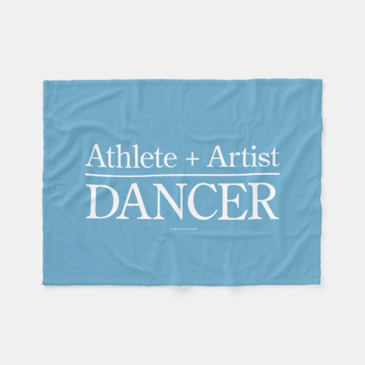 Couverture Polaire Athlète + Artiste = danseur (Devant (Horizontal))