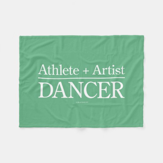 Couverture Polaire Athlète + Artiste = danseur (Devant (Horizontal))