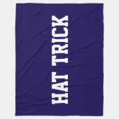 Couverture Polaire Athletic Bold White HAT TRICK Text On Navy Blue (Devant)