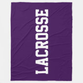 Couverture Polaire Athletic Bold White LACROSSE Text On Dark Purple (Devant)