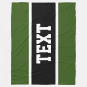 Couverture Polaire Athletic Green Black White Stripes Athletic Text (Devant)