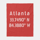 Couverture Polaire Atlanta Latitude & Longitude Rouge (Devant)
