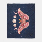 Couverture Polaire Atlas Moth Night Sky Cosmos Moon Phase | Boho Art (Devant)