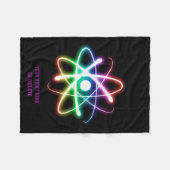 Couverture Polaire Atom brillant coloré | Cadeaux Geeks (Devant (Horizontal))