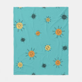 Couverture Polaire Atomic Age Starburst Planets Turquoise (Devant)