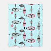 Couverture Polaire Atomic Pink & Grey Pattern (Devant)