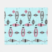 Couverture Polaire Atomic Pink & Grey Pattern (Devant (Horizontal))