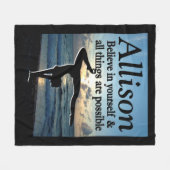 COUVERTURE POLAIRE ATTAQUANT PERSONNALISÉE GYMNAST BLANKET (Devant (Horizontal))