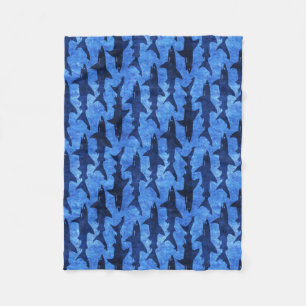 Couverture Polaire Attaque bleue de requin d'océan