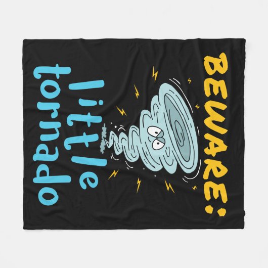 Couverture Polaire Attention à la petite tornade (Devant (Horizontal))