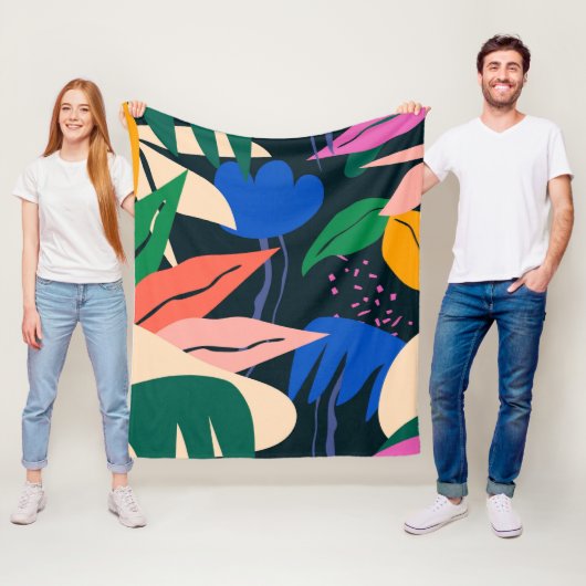 Couverture Polaire Attention motif tropical Getter (En situation)