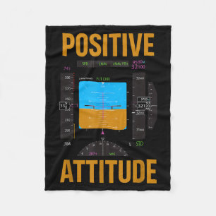 Couverture Polaire Attitude positive pilote drôle instrument d'aviati