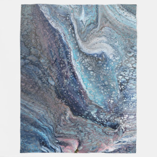 Couverture Polaire Attraction naturelle 1 Lait bleu Abstrait
