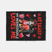 Couverture Polaire Au moins mon Bernedoodle Loving Me Valentine's Sin (Devant (Horizontal))