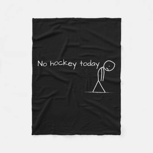 Couverture Polaire Aucun Hockey Aujourd'Hui Sad Stick Figure Grand Ca (Devant)